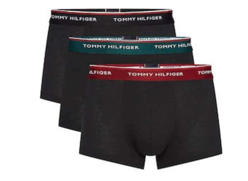 Tommy Hilfiger 3 μποξεράκια σε μαύρο χρώμα με λάστιχο σε σκούρες αποχρώσεις S-M-L-XL-2XL